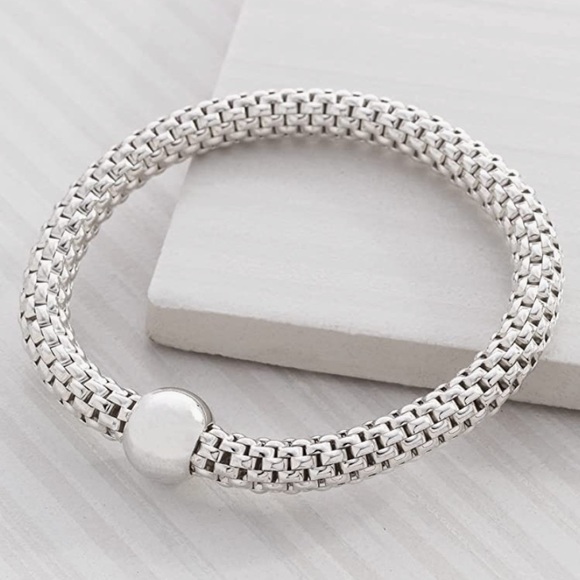 Silpada Vintage Sterling Silver Stunning Chic Stretch Bracelet 2.5 inch diameter - Picture 10 of 14